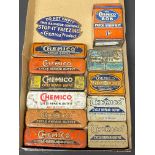 A quantity of Chemico cycle repair outfit tins, a Chemico Bob patch strip kit etc.