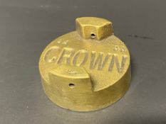 A Crown two gallon petrol can cap.