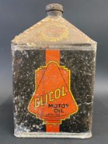 A Redline-Glico Limited gallon pyramid can.