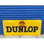 A Dunlop Stock rectangular enamel sign with good gloss, by Jordan of Bilston, 54 x 24".