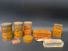 A small collection of Holdtite repair outfit tins and patch strip tins etc.