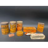 A small collection of Holdtite repair outfit tins and patch strip tins etc.