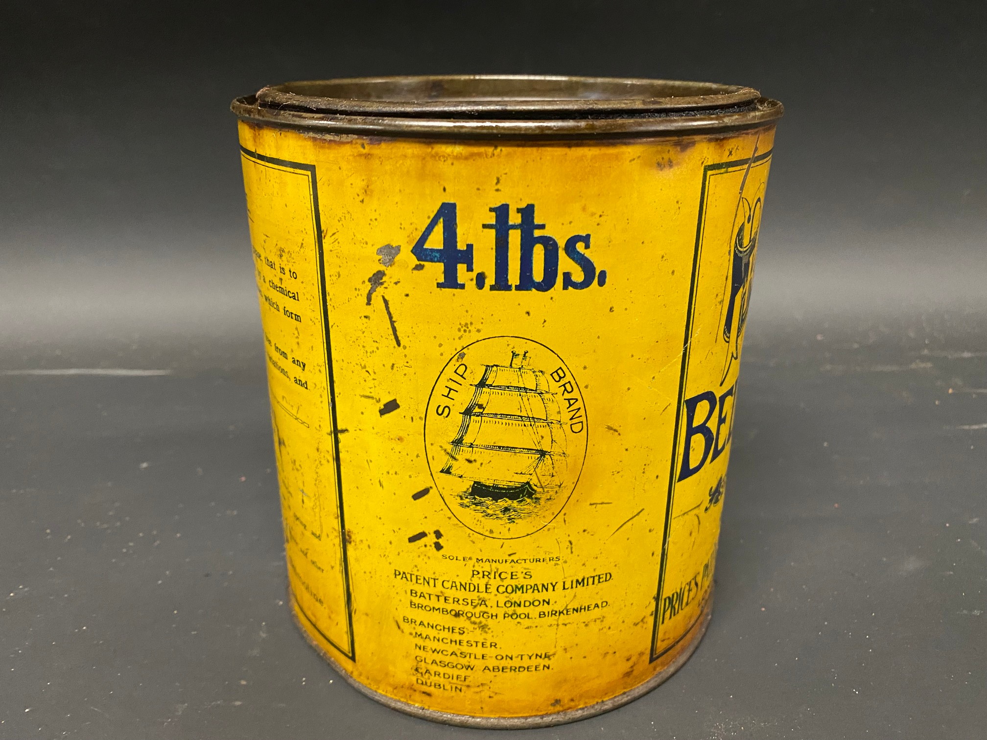 A Price's Belmoline 4lb grease tin. - Image 2 of 6