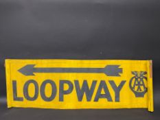 An AA Loopway double sided banner, 37 x 12 1/2".