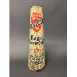 A Royal Snowdrift oil conical foil/cardboard oil can.