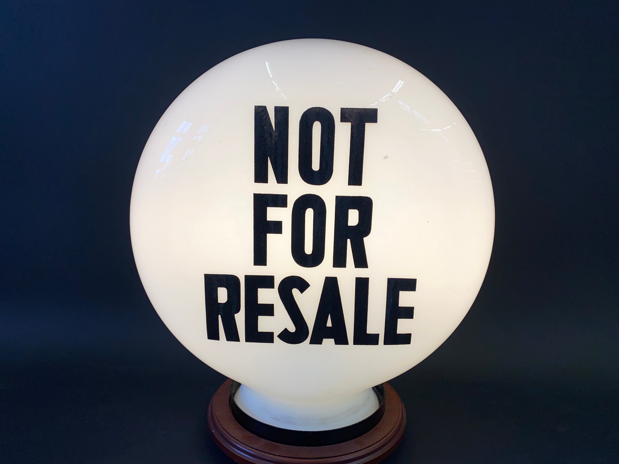 A Not For Resale glass petrol pump globe in good condition. - Image 2 of 4