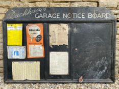 A rare Duckham's Garage Notice Board, 59 x 40".