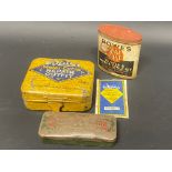 A Bates Motor Cycle Repair Outfit tin, with two smaller tins inside, another design Bates tin and an