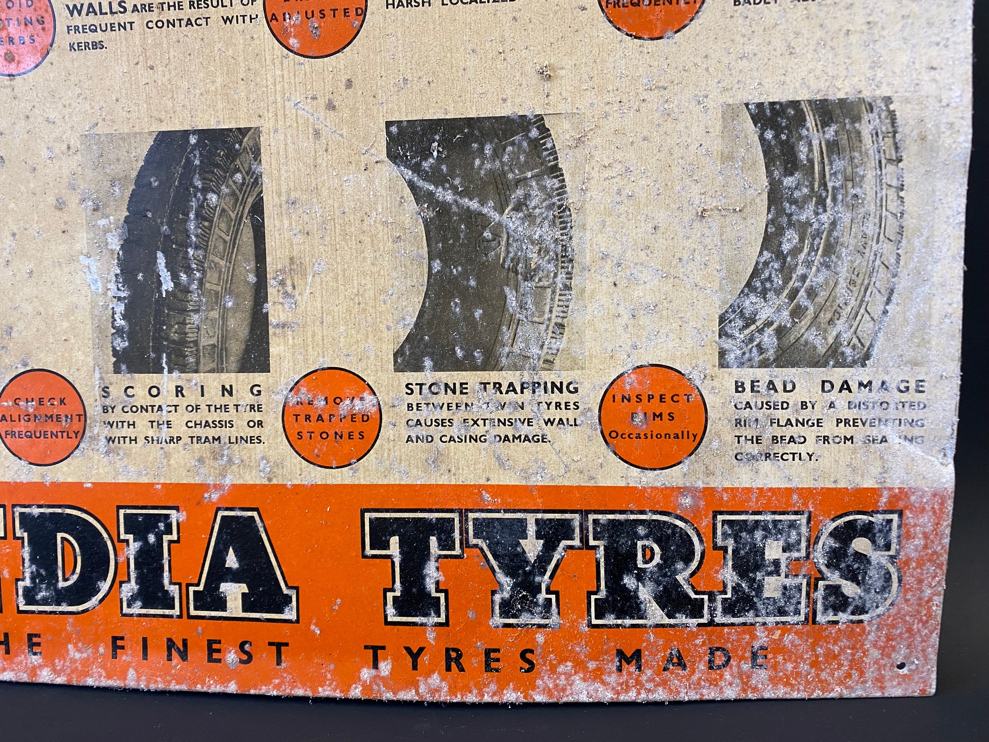 An India Tyres pictorial aluminium advertising sign, 17 x 22 1/2". - Image 5 of 6