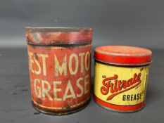 A Best Motor Grease 1lb tin and a small Filtrate grease tin.