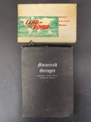 A Land Rover Owner's Instruction Manual, to suit Series IIa and IIb, plus a Motorcraft Garages