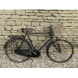 A Raleigh gents bicycle with Brooks leather saddle.