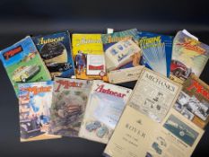 Two boxes of assorted motoring ephemera.