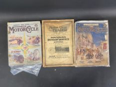 Motor Cycle and Cycle Trader, February 28th 1930, and two copies of The Motor Cycle, November 1st