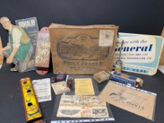 A selection of assorted advertising and collectables including showcards, packaging etc.