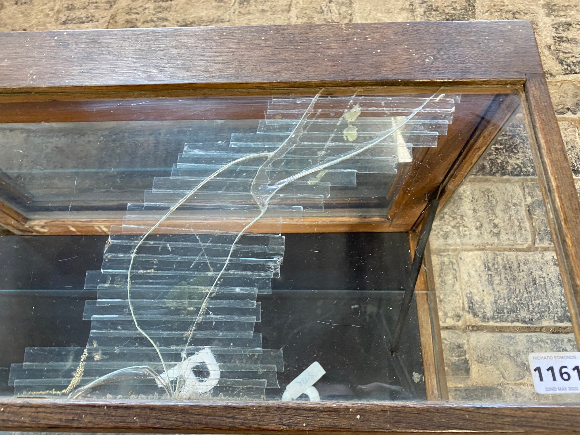 A counter top display cabinet with enamel letters to the front advertising Greens Ink, 46 1/2" w x - Image 3 of 3