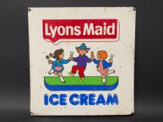 A Lyons Maid Ice Cream pictorial tin advertising sign, 16 x 16 1/2".