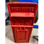 A post box plus an enamel post box sign.