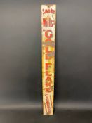 A Wills's Gold Flake Cigarettes narrow enamel sign, 4 x 40".