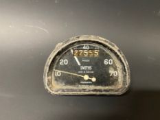 A BSA Bantam D-shaped 0-70mph Smiths speedometer.