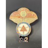 A British Motorcycle Association 18 years clean licence 1936 car badge.