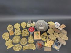 A small box of mostly brass rally plaques from the 1970s-1990s, and mostly Pembrokeshire based.