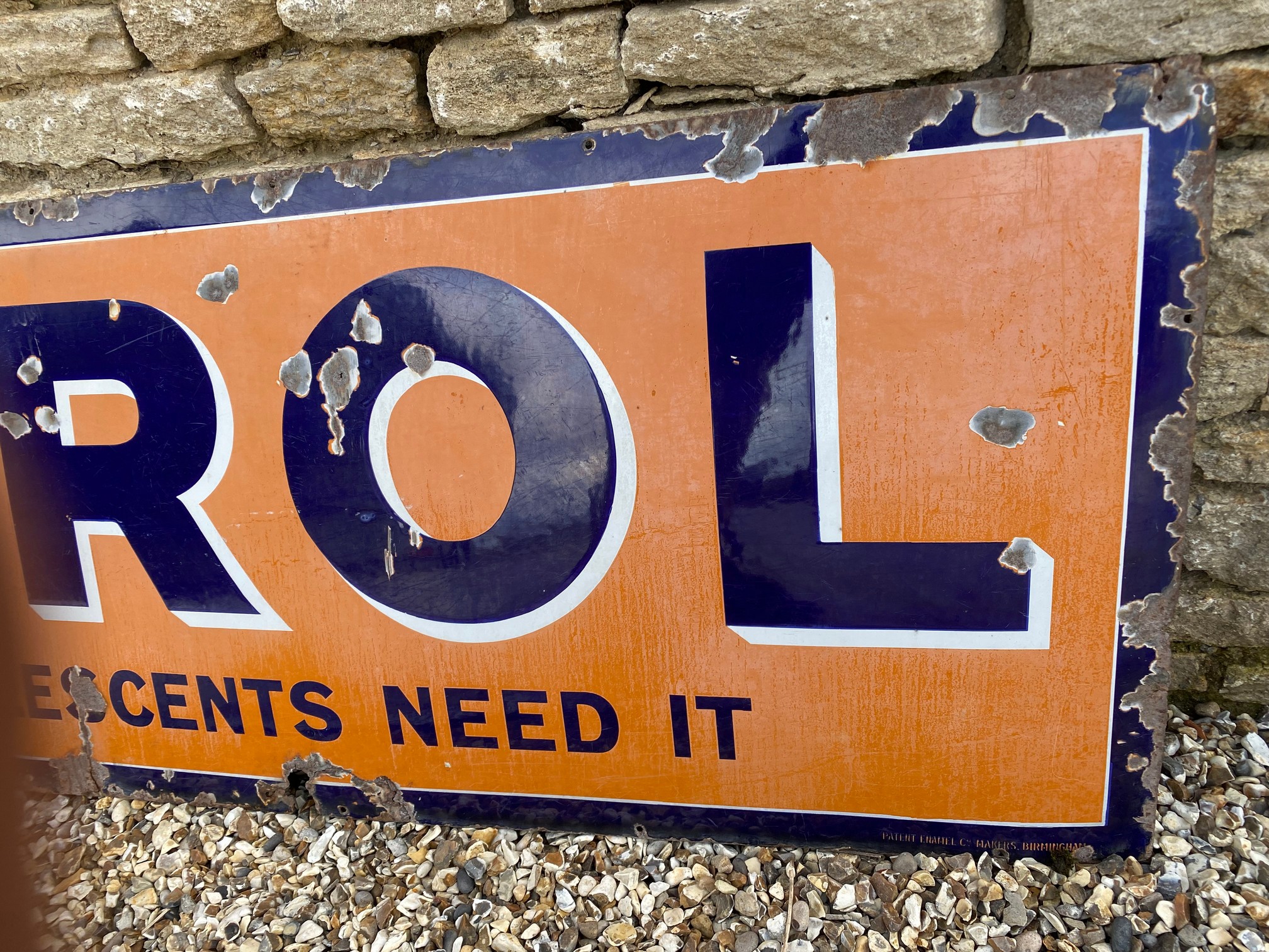 A Virol 'Convalescents Need It' enamel sign, 78 x 28". - Image 3 of 4