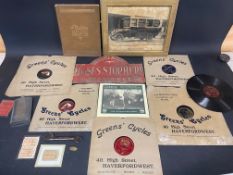 An interesting collection of items relating to Green's Garage, Haverfordwest, including a cast