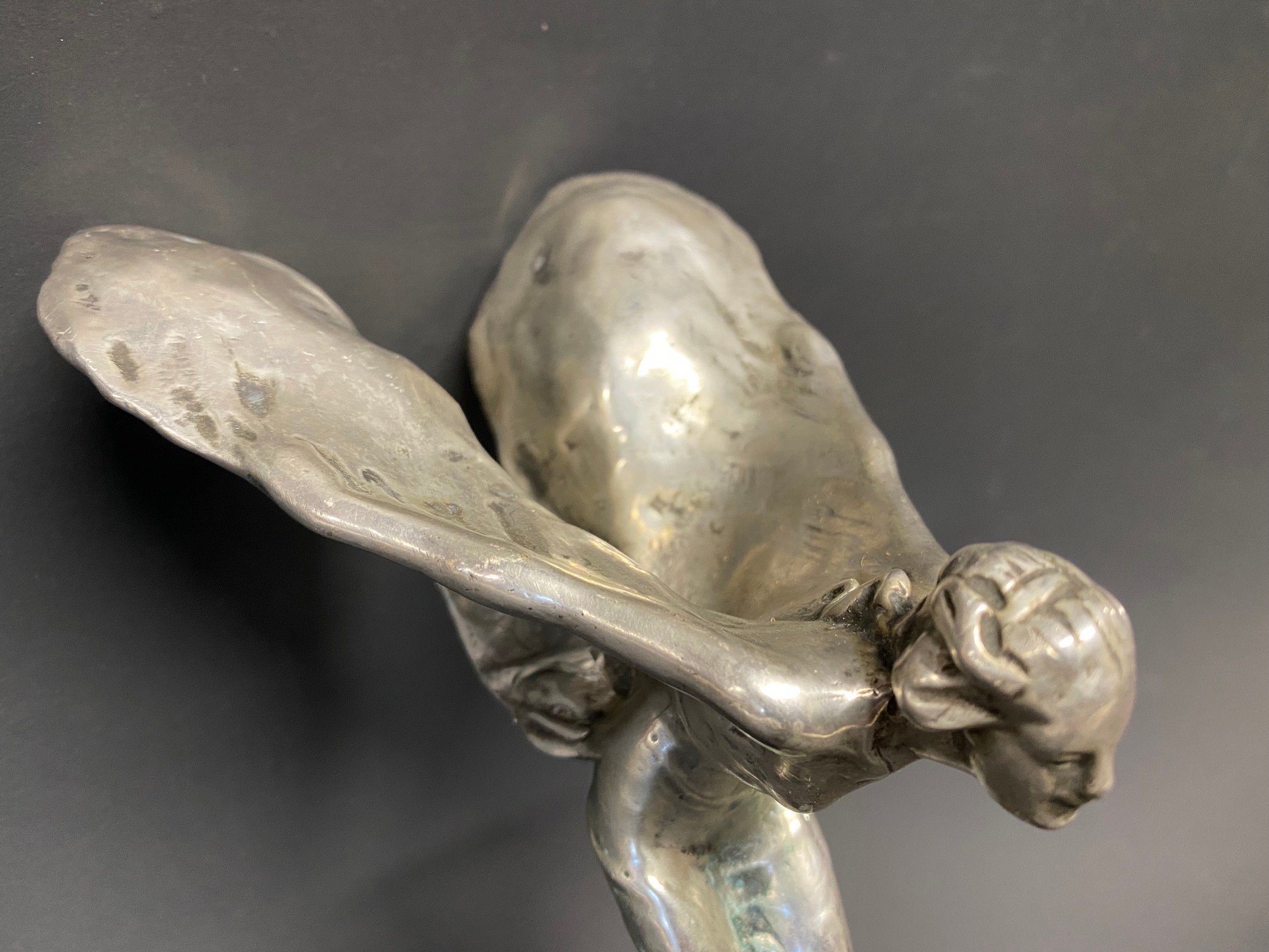 A Rolls-Royce nickel spirit of ecstasy mascot, believed to suit 20hp. - Image 2 of 5