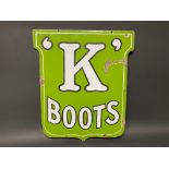 A 'K' Boots enamel sign, 19 1/2 x 22".