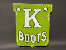 A 'K' Boots enamel sign, 19 1/2 x 22".