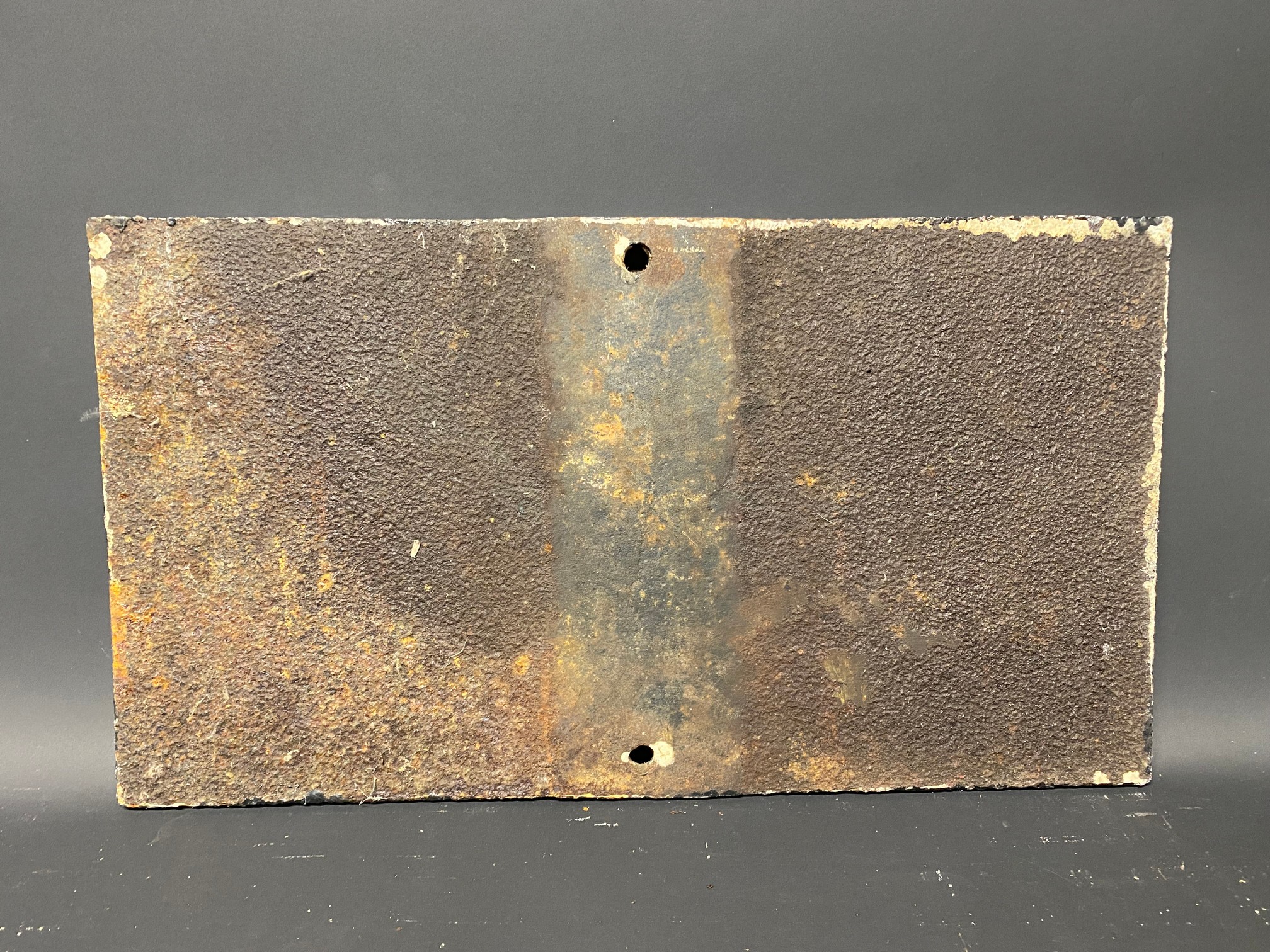 An early cast iron street sign, No Public Right of Way, 17 3/4 x 9 3/4". - Image 2 of 2