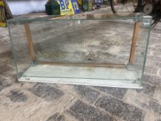 A Lyons Cakes glass counter top display cabinet, 30" w x 15" h x 9" d.