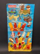 A Lyons Maid brightly coloured pictorial double sided showcard depicting various ice creams and