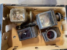 A box of carriage lamps.