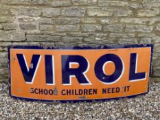 A Virol 'School Children Need It' enamel sign, 78 x 28".