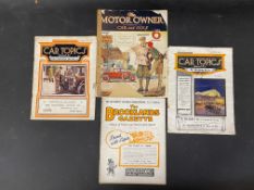 The Brooklands Gazette Vol. I, No. 12, June1925, two copies of Car Topics October 1924 and