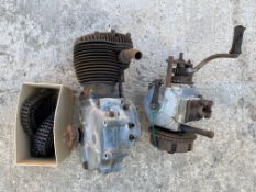 A Raleigh Light Delivery van engine and gearbox, engine no. LSO 3 R.A.L. 4550 598cc, gearbox no.