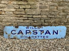 A Wills's Capstan Cigarettes rectangular enamel sign, 72 x 15".