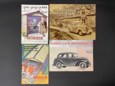 Two early brochures showing garage options for your Morris plus two further Morris brochures.