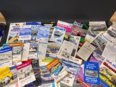 A quantity of race programmes, including Silverstone, mostly 1970s.