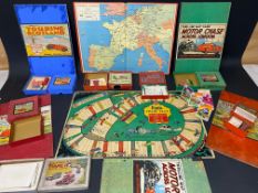 A selection of assorted early motoring related board games including Touring, Motor Chase Across