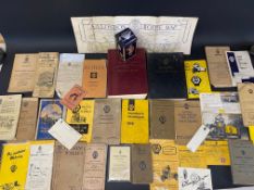 A good collection of AA ephemera including a small brochure titled 'Always First', 1930, early maps,