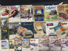 A selection of early magazines titled 'Cars & Motor-Cycles', early Light Car magazines, Autocar