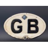 A large version RAC GB plate, 11 3/4 x 7 1/4".