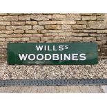A Wills's Woodbines rectangular enamel sign, 72 x 18".