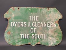 A Dyers & Cleaners of The South double sided enamel sign, 24 1/2 x 16".