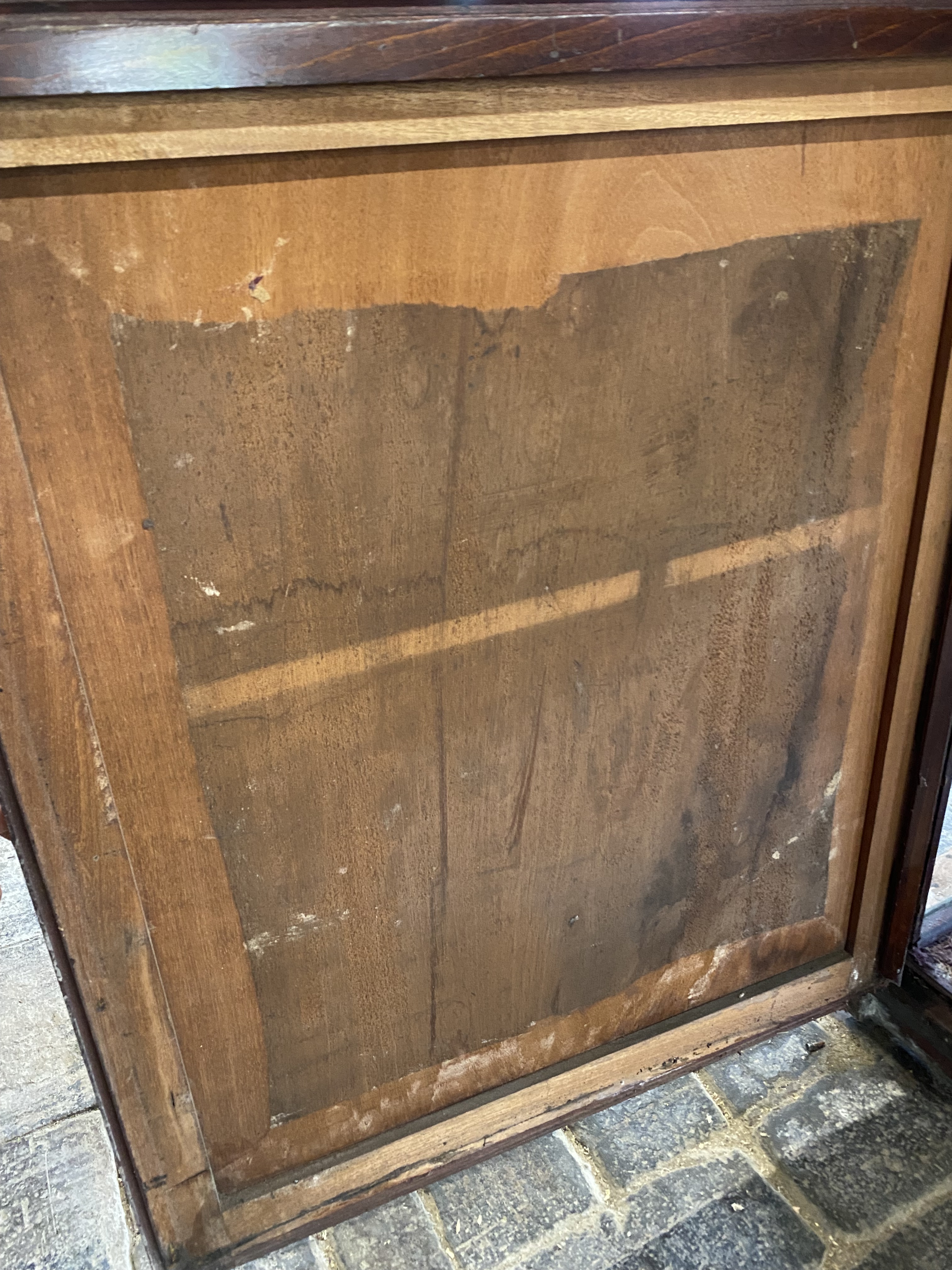 A large Victorian/Edwardian mahogany framed shop counter display cabinet, unusually having a high - Image 5 of 11