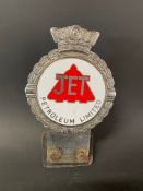 A Jet Petroleum enamel car badge by Gaunt.