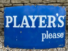 A Player's Please enamel sign, 51 x 33".